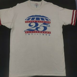 Vintage Dallas Cowboys Texas Stadium 25th Anniversary Graphic Tshirt Size Xl