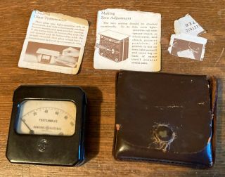 Vintage Photography Light Meter - General Electric - Footcandles - Usa - Case - Instructio