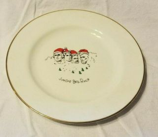 Jingle Bell Rock Mount Rushmore Merry Masterpieces Dayton Plate Funny Christmas