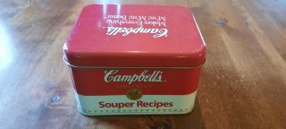 Campbell ' s Soup Collectible Tin Can Souper Recipes Vintage Recipe Card Box 2