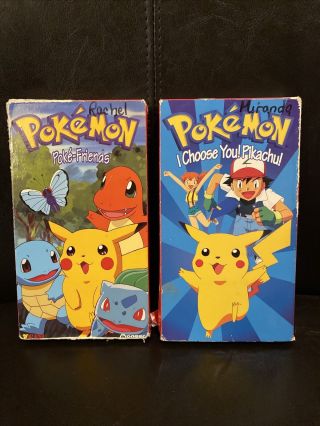 2 Vintage 90s Pokemon Nintendo Vhs I Choose You Pikachu Poke - Friends