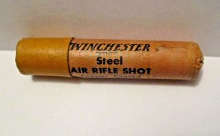 Vintage Winchester Steel Air Rifle Shot Copper Coated Bb Gun Empty Ammo Tube