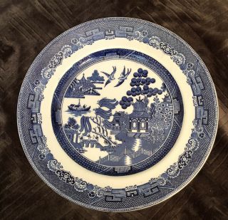 Johnson Brothers Blue Willow Made In England Dinner Plate 10 " Black Stamp