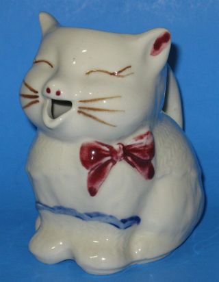 Vintage Shawnee Art Pottery “puss ‘n Boots” Kitty Cat Cream Pitcher 4 - 3/4 "