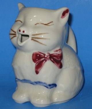 Vintage Shawnee Art Pottery “Puss ‘n Boots” Kitty Cat Cream Pitcher 4 - 3/4 