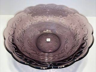 Stunning Crystal Princess House Fantasia Amethyst Purple 11” Large Bowl
