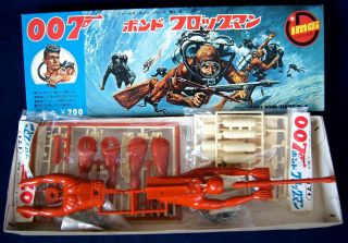 Japan Imai Toys 007 James Bond Frogman 1965 Thunderball Plastic Model Kit Rare