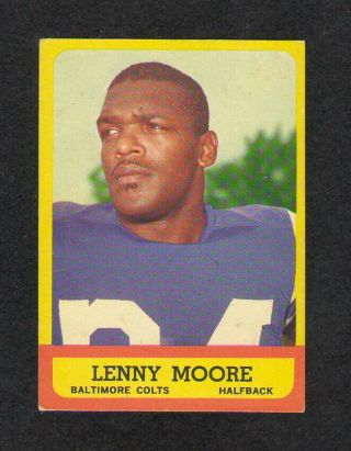 Vintage 1963 Topps Football Lenny Moore Card 2 (hof) Ex - Mt Cond Owner
