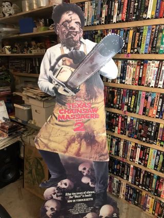 The Texas Chainsaw Massacre 2 (1986) Promotional Standee 71 " Horror Vhs