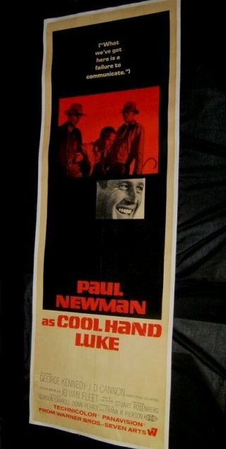 Cool Hand Luke Rare Door Panel Linen Backed Paul Newman
