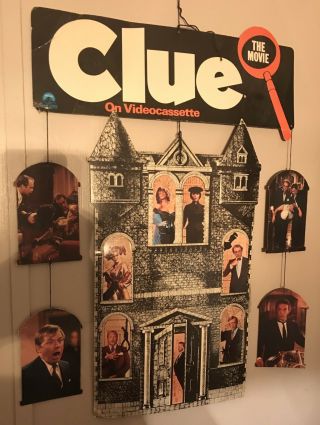 1985 Clue The Movie Promotional Store Display Mobile Vhs Video Promo Tim Curry