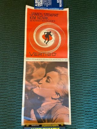 Vertigo 1958 Insert Movie Poster Alfred Hitchcock Fine