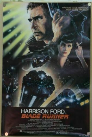 2 Rolled Movie Posters 1982 Blade Runner Harrison Ford