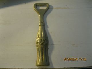 Vintage Coca Cola Brass Bottle Opener 5 - 1/2 " Long