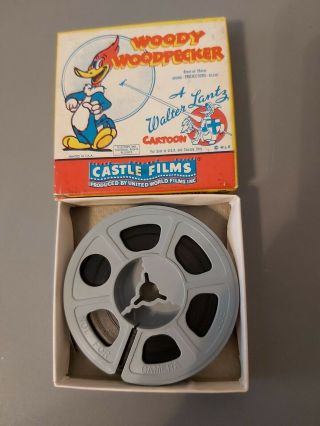 Woody Woodpecker Cartoon Film Vintage Solid Ivory 494 Walter Lantz 8mm Complete