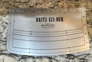 Vintage Scovill DRITZ Easy EZY - HEM Metal GAUGE 617 Measuring Tool Metal Ruler 2