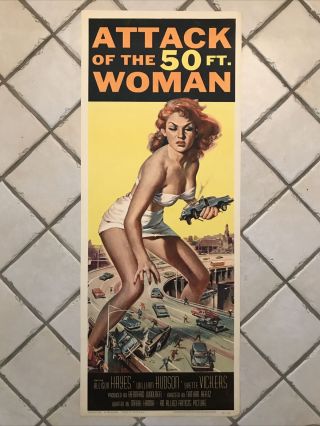 Attack Of The 50 Ft Woman - Insert Movie Poster - Hayes - Vickers