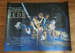 Star Wars Return Of The Jedi 1983 Orig 30x40 Quad Movie Poster Harrison Ford