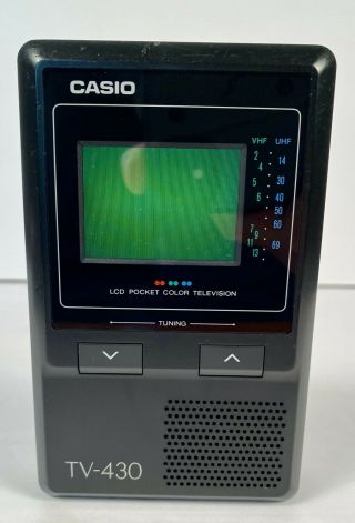 Vtg Casio Tv - 430 2 - Inch Lcd Portable Handheld Pocket Color Tv Ac/dc