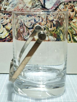 Vintage Daum Nancy France Crystal Ice Bucket Signed Mid Century Modern Art Glass
