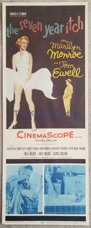 The Seven Year Itch - Marilyn Monroe/billy Wilder - Rolled - Insert Poster - 1955