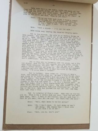 LAUREL & HARDY Short Subject Script /1932 Their First Mistake 4
