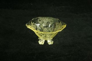Cambridge Glass Gold Krystol 3400 Ind.  Nut Dish Open Salt Cellar Dip Portia Etch