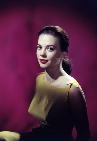 Red - Lipped Glamour Girl Natalie Wood 5x7 Color Film Transparency 1958