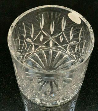 Block Olympic Biscuit Barrel Jar Mouth Blown Hand Cut Lead Crystal Poland 3