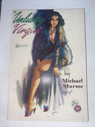 Unlucky Virgin By Michael Storme (usa) Kaywin Publishers - Rare Vintage Pulp Adult