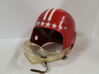 Vintage Franklin Hm5 Football Helmet Red With White Stripes And Stars