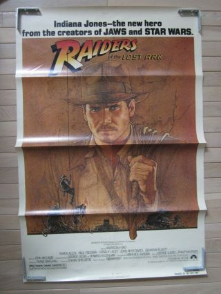 Raiders Of The Lost Ark 1981 27x41 One Sheet Movie Poster Harrison Ford