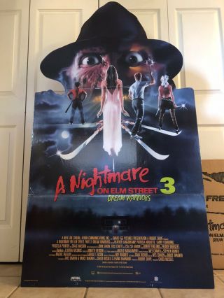 Vintage Nightmare On Elm Street 3 1987 Video Store Standee Display