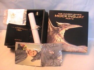 X Rare Promotional Music Box 4 Pins Scarf Necklace The Hunger Games Mockingjay 2