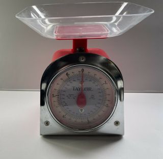 Vintage Food Scale Made By Taylor Red