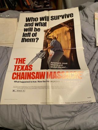 The Texas Chainsaw Massacre One Sheet Poster Bryanston Horror