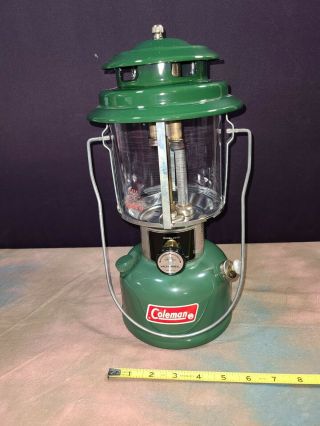Vintage 12/1973 Coleman Green Model 220h Double Mantel Lamp Lantern In Vgc
