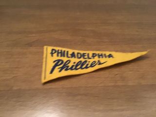 Vintage Philadelphia Phillies Mini Pennant From The 1950 