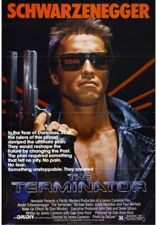 The Terminator 1984 27x41 One Sheet Movie Poster Arnold Schwarzenegger