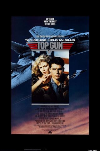Top Gun (1986) Movie Poster - Rolled