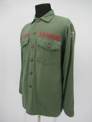 M9610 VTG US ARMY Men ' s Button Down Utility Shirt 3
