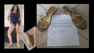 Christy Canyon Signed Worn/owned Shoes From Busty Xxx Adult Star