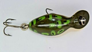 Vintage Heddon 1 - 7/8 " Tiny Tad Frog Pattern Crankbait Fishing Lure