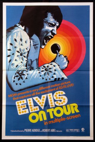 Elvis On Tour Elvis Presley Concert Documentary Matte Finish 1972 1 - Sheet