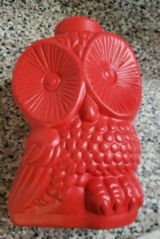 Vintage Plastic Blow Mold Owl String Lights Red Patio Rv Camping Replacement