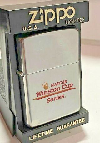 Vintage 1994 Nascar Winston Cup Eagle Zippo Lighter Never Fired Orig Case