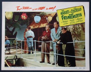 Abbott And Costello Meet Frankenstein Lon Chaney Horror R - 1956 Lobby Card 8