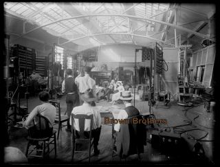 1900s Early Movie Vitagraph Studio Production Image Glass Photo Camera Negative