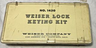 Vintage Weiser Lock Rekeying Kit No.  1420 Pins Locksmith Repair Door Pad Locks