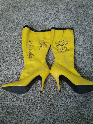 XXX Christy Canyon Signed Owned/Worn SEXY Personal Well Boots w/COA 2